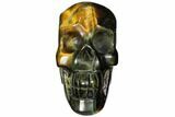 Polished Tiger's Eye Skull - Crystal Skull #111815-1